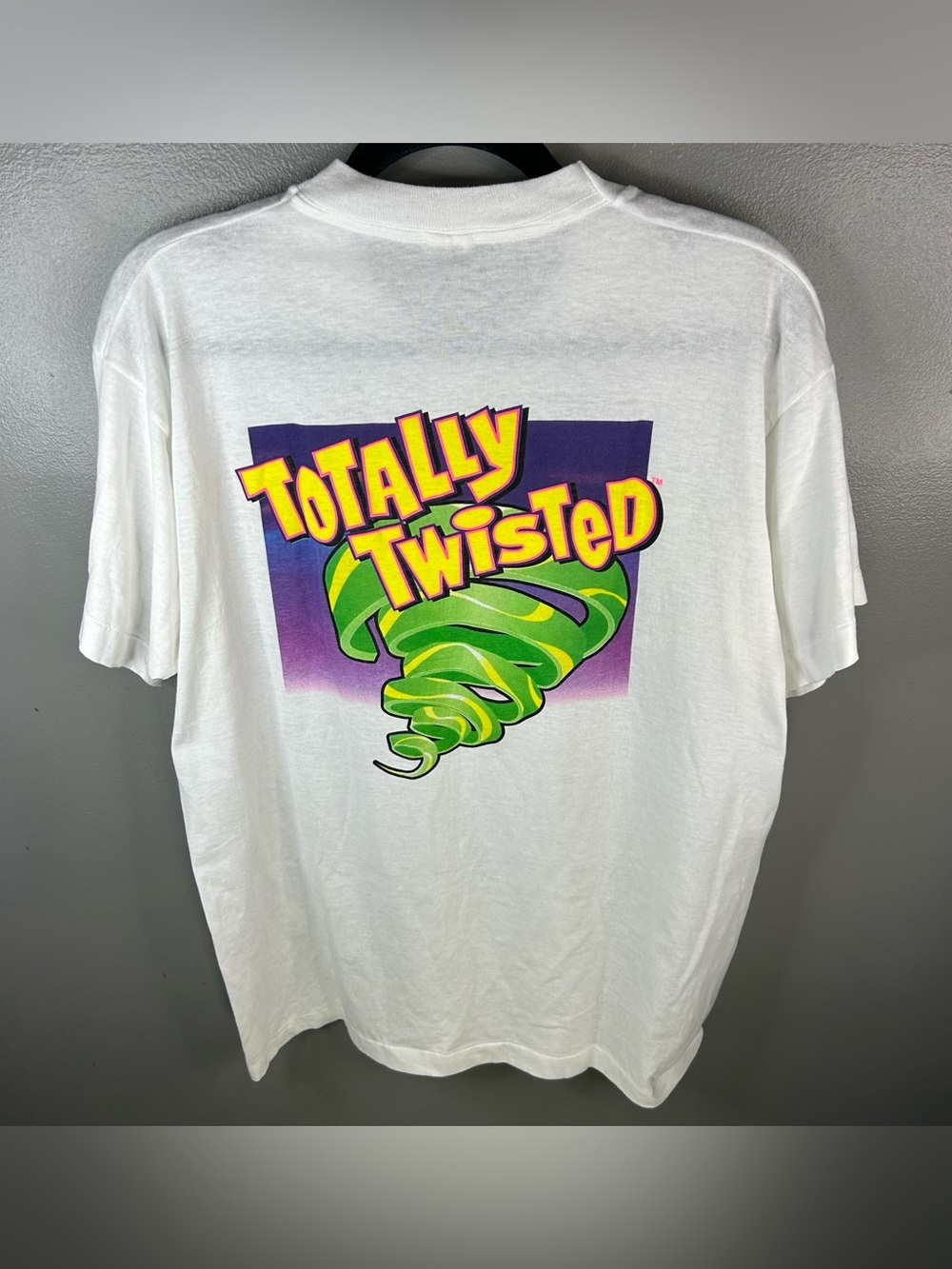 Vintage 90s Tape Twisters Chewing Gum Totally Twisted T-Shirt Candy Size XL